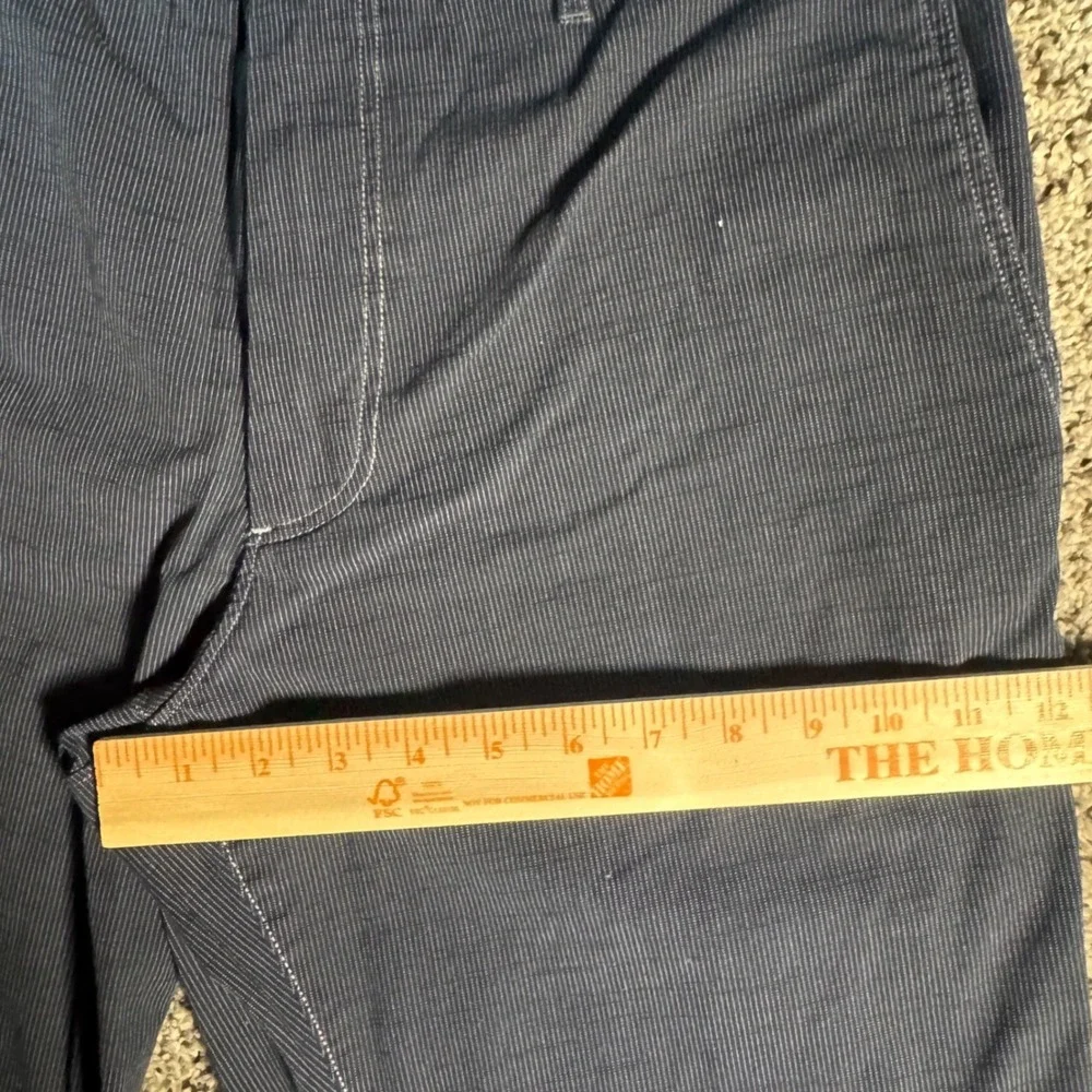 Banana Republic Mens 34x32 Straight Fit Navy Micro Stripe Cotton Chino Pants - Picture 5 of 10